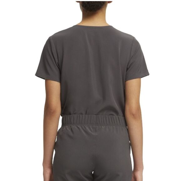 Women's Active Stretch V-Neck Seasonal Solid Tuck-In Scrub Top Shirt Size XS - Picture 5 of 5